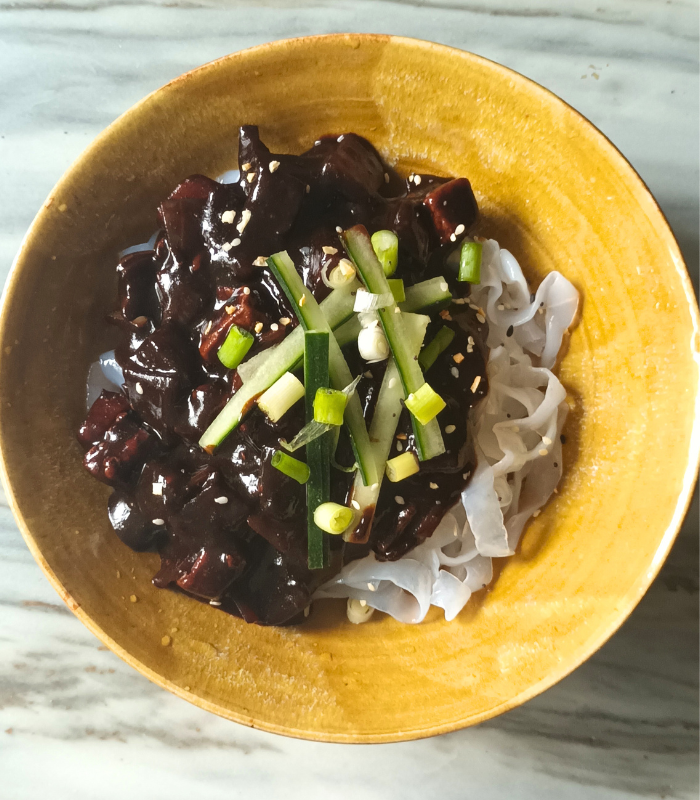 Easy and Tasty: Homemade Korean Black Bean (Lower Calorie) Noodle-Inspired Recipe